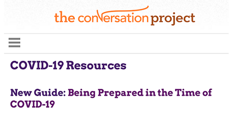 The Conversation Project COVID-19 Resources