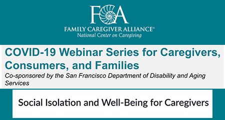 FCA Webinar: Social Isolation and Well-Being for Caregivers