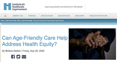 IHI Blog: Can Age-Friendly Care Help Address Health Equity?