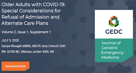 JGEM Supplement Article: Older Adults With COVID-19 - Special Considerations for Refusal of Admission and Alternate Care Plans