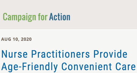 Campaign for Action: Nurse Practitioners Provide Age-Friendly Convenient Care