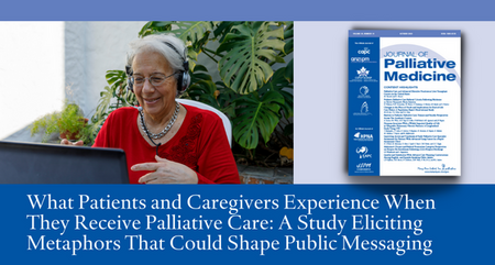 What Patients and Caregivers Experience When They Receive Palliative Care A Study Eliciting Metaphors That Could Shape Public Messaging