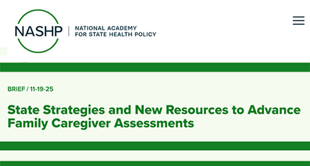 NASHP Brief State Caregiver Assessments