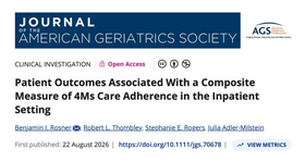 JAGS Paper: Patient Outcomes Associated With a Composite Measure of 4Ms Care Adherence in the Inpatient Setting