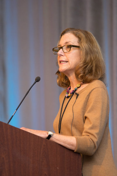 Lynn Friss Feinberg of the AARP Policy Institute delivers the keynote address on family caregiving.