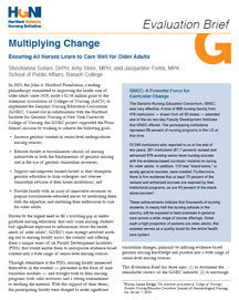 Success Speaks for Itself (But I Like To As Well): The GNEC Evaluation Brief