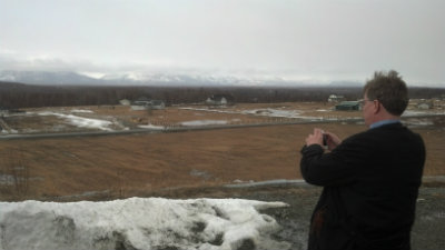 Chris Langston sets his camera for a Northern Exposure.