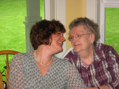 Casey Shillam, left, and Grandma Pat.