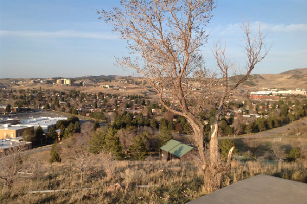 A panoramic view of Pocatello, Idaho.