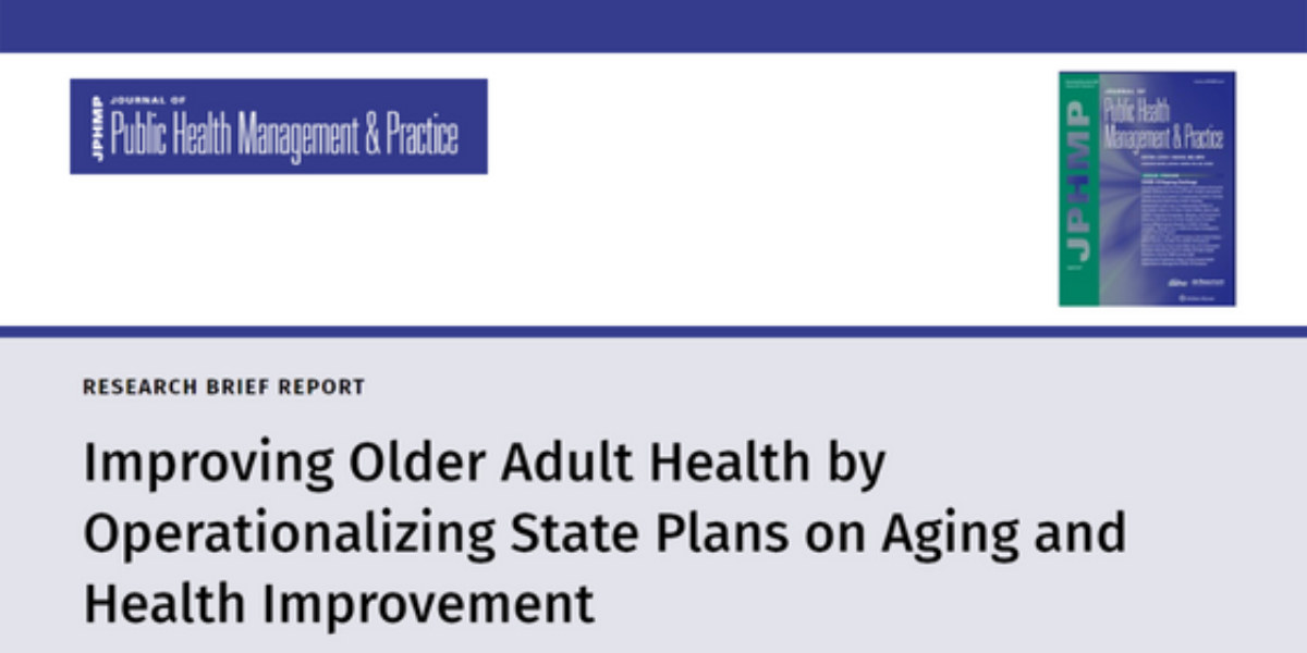 Journal Of Public Health Management And Practice Improving Older Adult