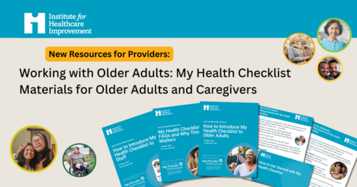 IHI Resources for Providers: Working with Older Adults - My Health ...